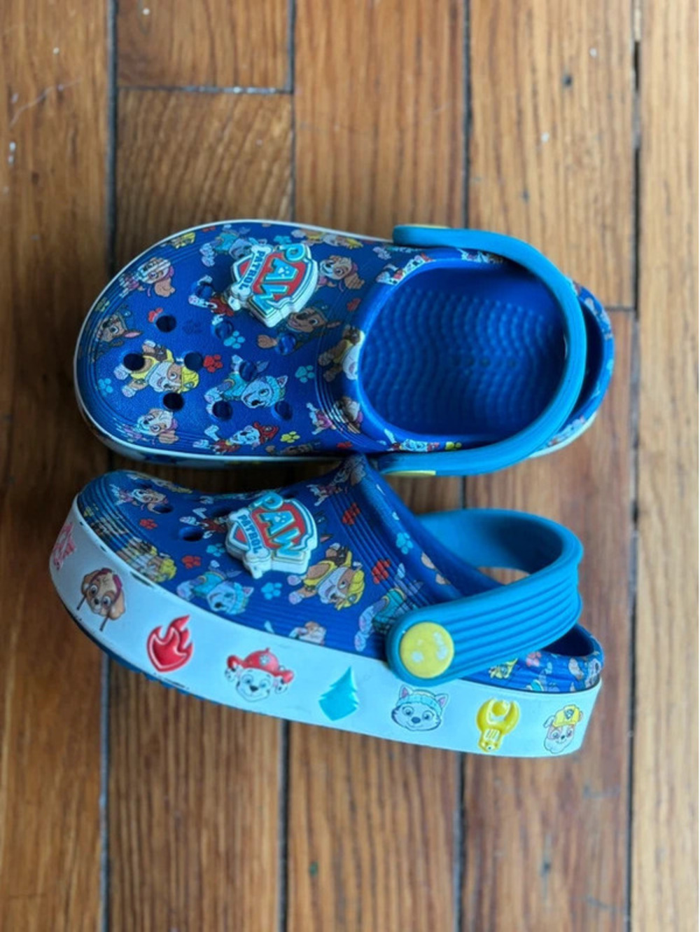 8C Blue Paw Patrol Crocs Clogs